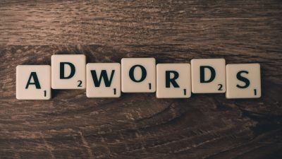 google adwords layout with scrabble tiles