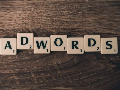 google adwords layout with scrabble tiles