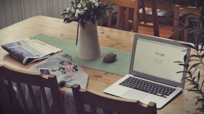 google search bar on a laptop