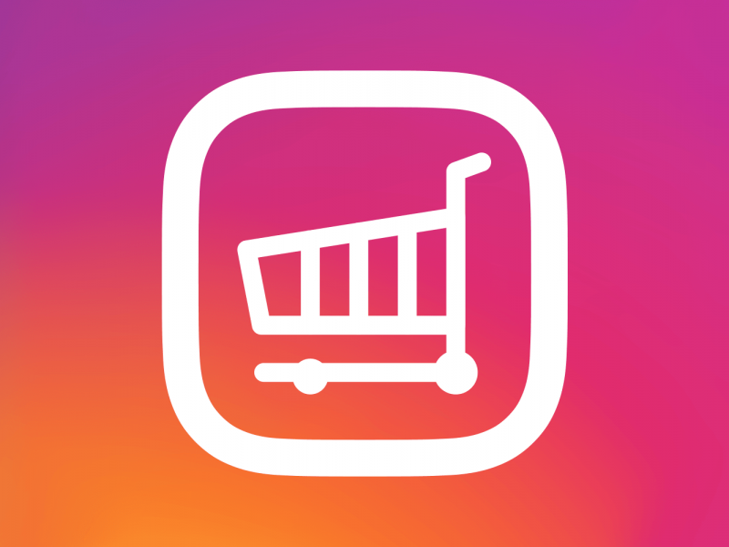 cart within the instagram logo